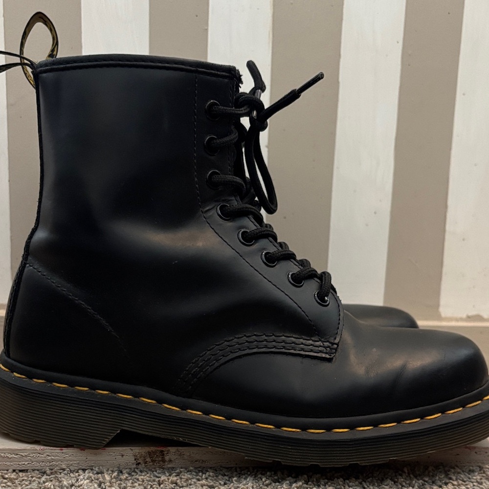 Dr. Martens Black Leather Lace-Up Boots